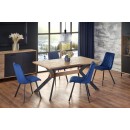 Стол обеденный HALMAR BACARDI дуб натуральный/черный 160-220/90